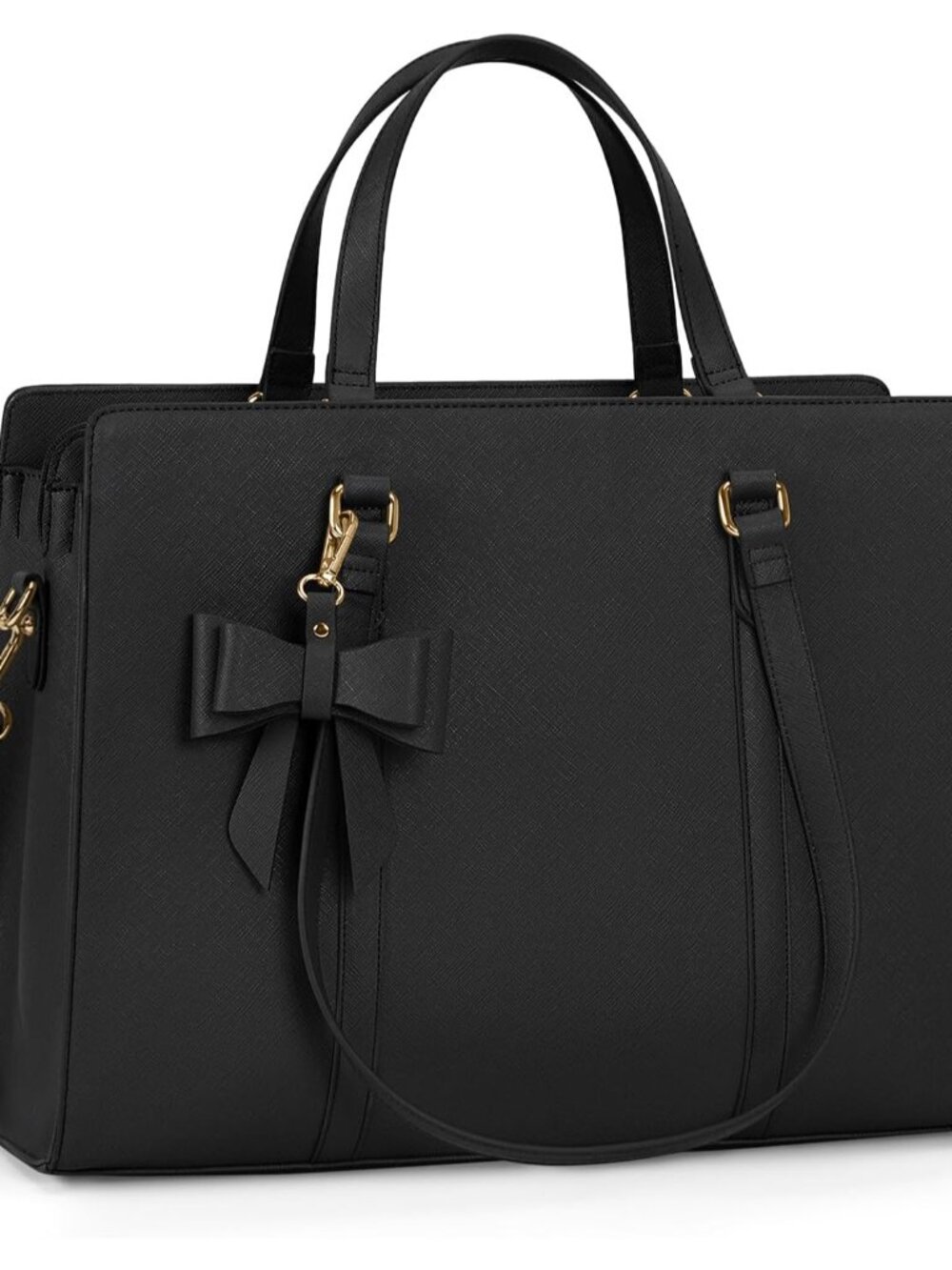 Laptop Bag for Women 15.6 inch Leather Work Tote Bag | Waterproof Computer Bag w